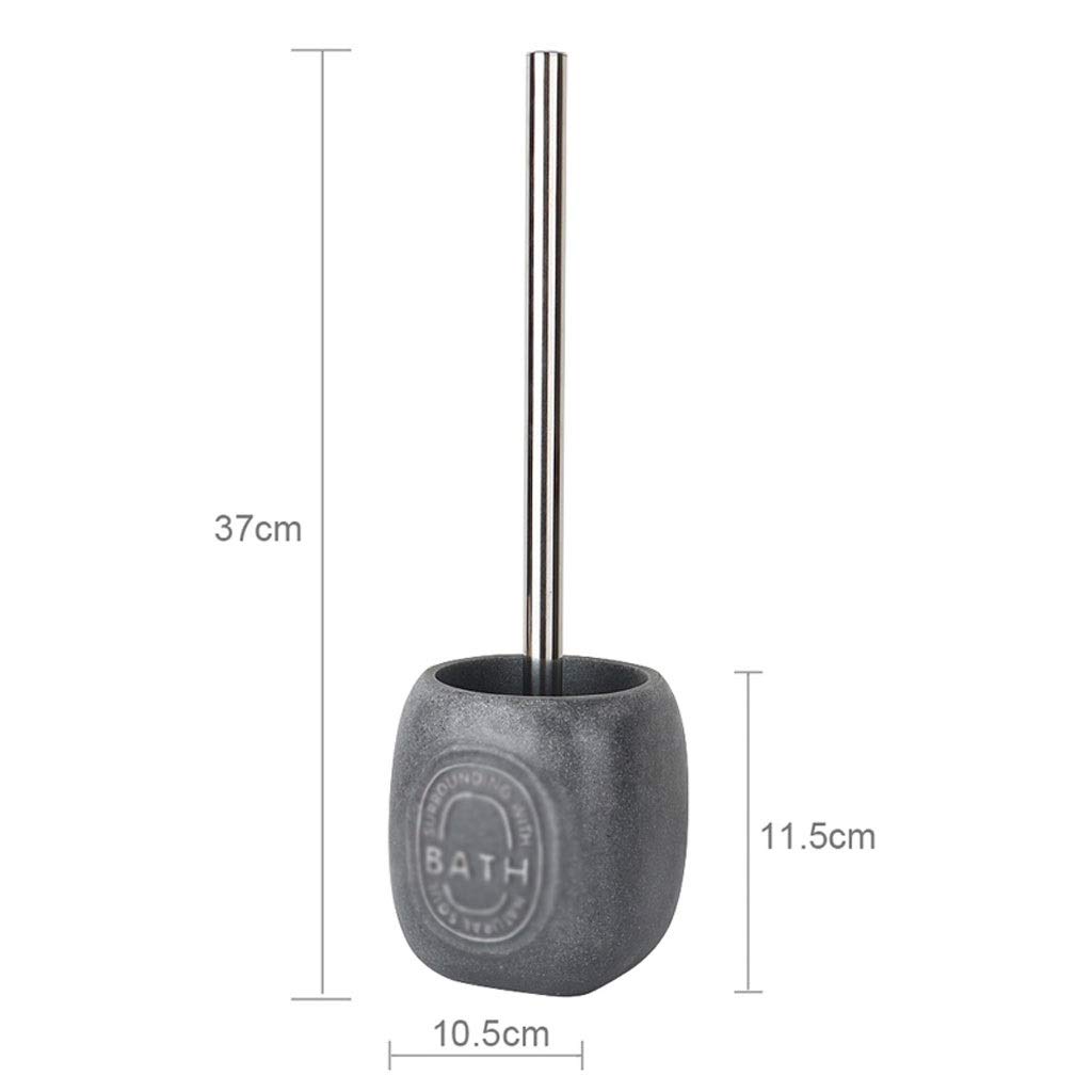 SPOUR Scopini e Supporti per WC Scopino per WC da 14,5 Pollici, Manico in Acciaio Inossidabile, scopino per WC e Staffa per Bagno, Design ergonomico Porta scopino per WC Bello e Resistente (Grigio