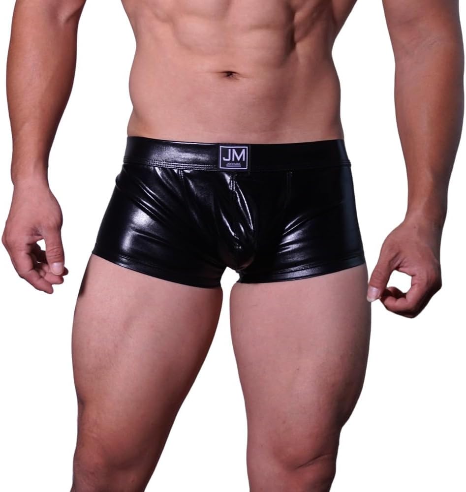 JOCKMAIL Mens Boxer Briefs Men's Underwear Liquid Metallic Hot Body Boxer Swimsuit for Stage Performance and Party Wear