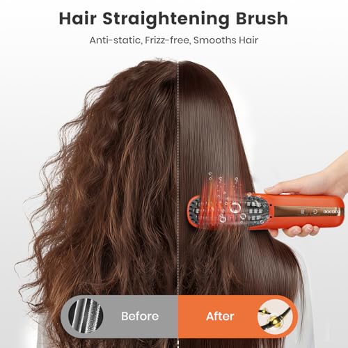 Cepillo alisador inalámbrico portátil para cabello miniatura 3