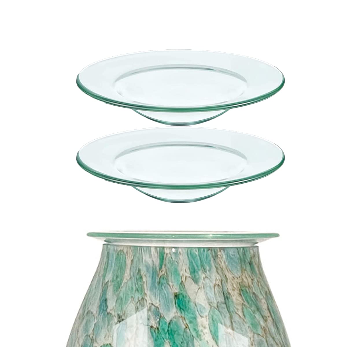 LUVFAY 2Pcs Replacement Oil Warmer Dish 4 Inch for Electric Oil Aromatherapy Burner/Warmer, Wax Warmer Replacement Dish, Lamp Wax Tart Oil Warmer Round