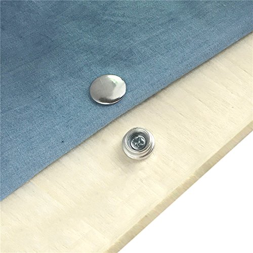 Fastener Screw Snaps,Marine Grade 60 Pieces Boat Canvas Snaps Stainless Steel Fastener Screw Snaps -3/8" Socket #6-3/8" Screw (Silver #6-3/8")