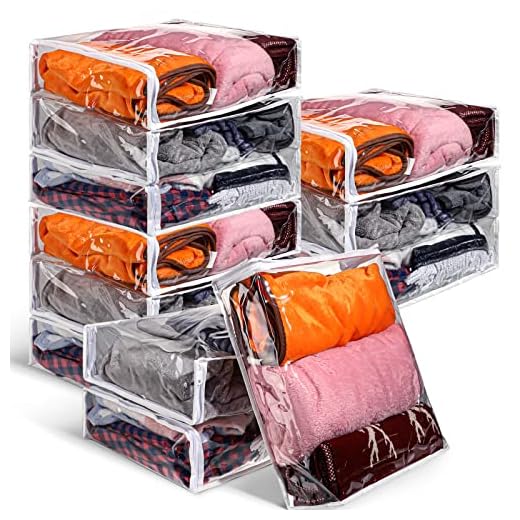 12 Pcs Clear Vinyl Zippered Storage Bags 15.8 x 13.8 x 4 Inch Sweater Storage Bags Plastic with Zipper Moth Proof Bed Sheet Organizer for Blankets Clothes Closet Sweater Quilt Pillow
