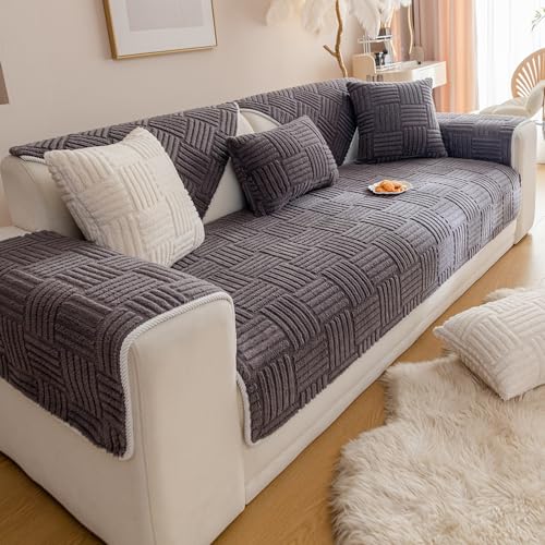 BOLUXIU Anti Slip Sofa Cover - L Shape, Cat & Dog Scratch Guard, Stain-Resistant