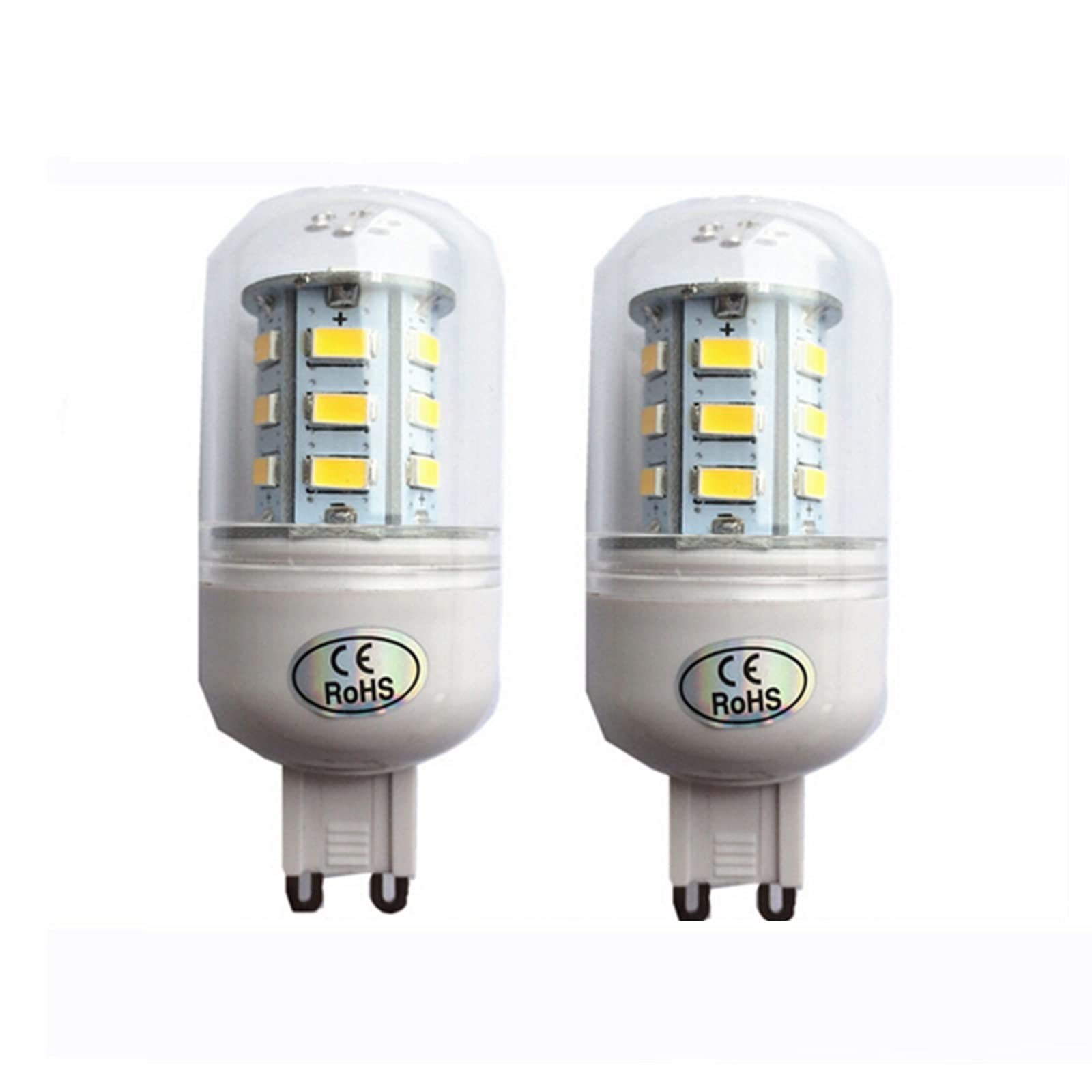 NXCVBNKZJ KJXP Lighting, Pack of 10, Led Corn Bulb Lamp AC220V G9 5730SMD-24/36/48/56/69LED 3W/4W/5W/6W/7W Led Spotlight Bulb(Warm White,G9 24LED)