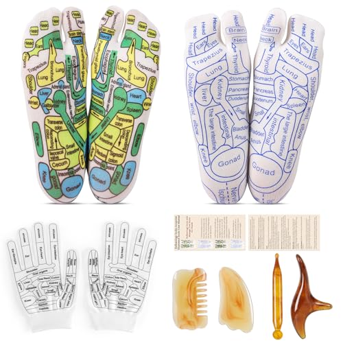 Worive Reflexology Socks with Gua Sha Tools