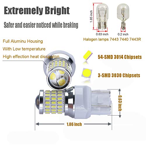 image for iBrightstar Newest 9-30V Flashing Strobe Blinking Brake Lights 7440 74