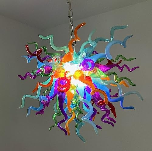 Sendele Modern Colorful Glass Chandelier Art Decor Hanging Pendant Light