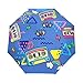 Autocollants Bandes De Musique Parapluie Pliable Pliant à Ouverture Automatique Parapluies Pliant Coupe-Vent pour Voyager Plage Femmes Enfants Homme Fille