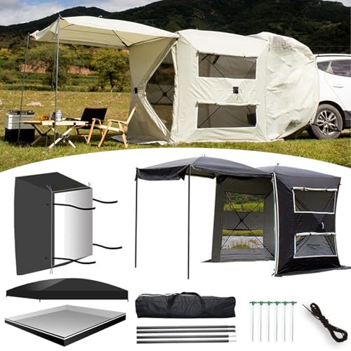 Ddasam Tailgate tent, car tents for vehicles, car tent awning, Automatic Big Space Rear Extension SUV Tent, UV Protection Coating Water Proof For Camping, Sedan