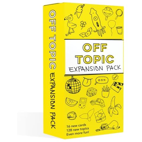 OFF TOPIC Adult Party Game Expansion Pack - 128 New Topics for The Fun Board and Card Game for Group Game Night Cover