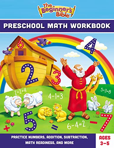 Image of The Beginner's Bible Preschool Math Workbook: Practice Numbers, Addition, Subtraction, Math Readiness, and More