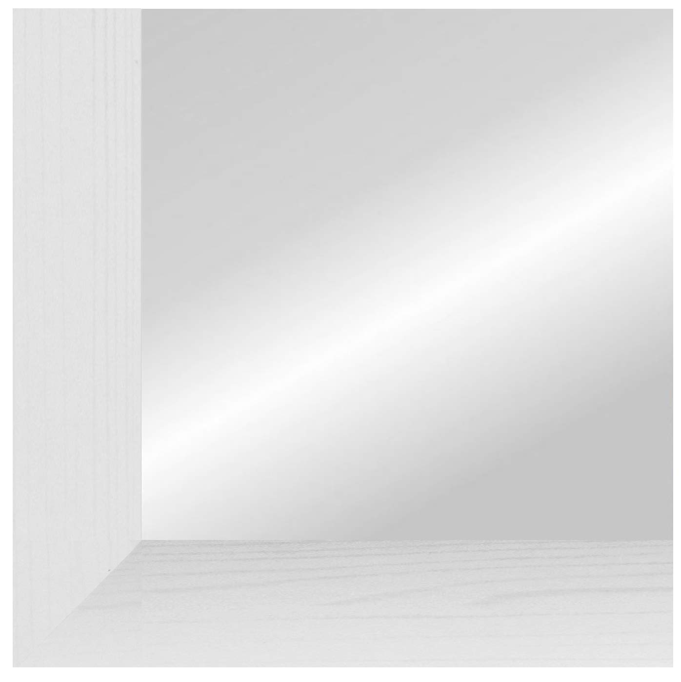 Online-GalleryKing TheMIRROR – Espejo de pared con marco de vidrio genuino 30 x 105 cm – Fabricado a medida en blanco Fitch Ideal como espejo de pasillo o de salón – Incluye colgadores metálicos y