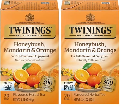 Twinings of London Honeybush, Mandarin, and Orange Herbal Tea Bags,