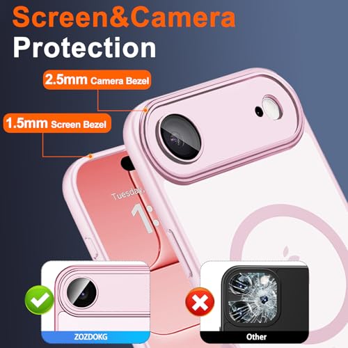 Image of for iPhone Air Case with Privacy Screen Protector, Pink