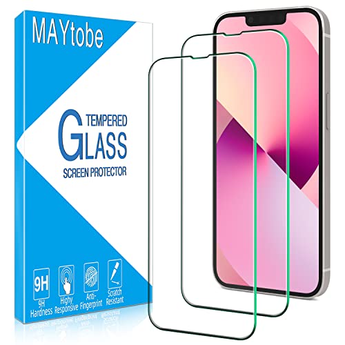 MAYtobe 2 Pack Screen Protector for iPhone 13 Pro Max Tempered Glass Bubble Free Anti Scratch 9H Hardness HD Transparent Case Friendly