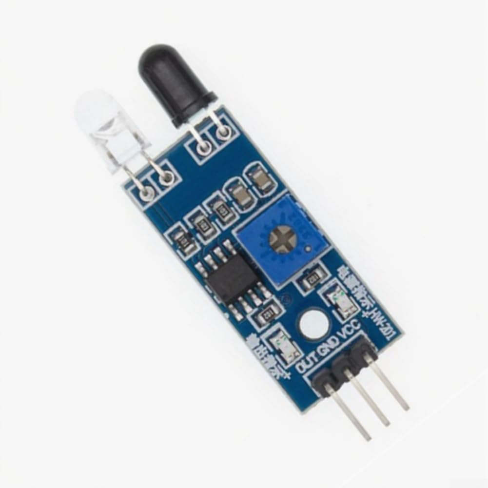 Infrarot-Hindernisvermeidungsmodul, 5 Stück, Auto-Sensor-Entfernung, verstellbar, schwarz-weiße Linienerkennung für Arduino-Roboter