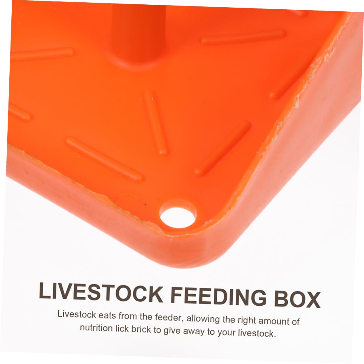 Mipcase Support Plusieurs styles pour Alimentation du Bétail en Extérieur Plusieurs styles en PE Épais 2 Pièces Fond Antidérapant et Structure Robuste pour Bloc Minéral pour Moutons