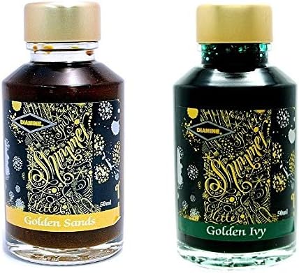 Diamine - 50ml Fountain Pen Ink 2 Pack - Golden Ivy & Golden Sands