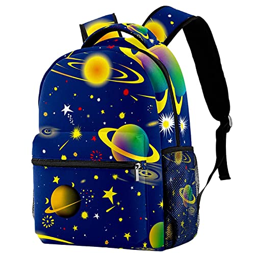 Sac à dos d'écolier ordi 14" antichoc contre le mal de dos motif fusée étoilée