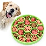 Pawow Slow Feeder Dog Bowl with Bottom Suction Cup, Puzzle Feeders Bowl Interactive Bloat Stop Dogs