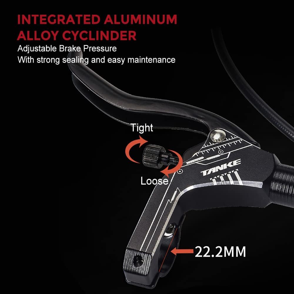 HoldOneLight Set freno a disco idraulico elettrico per e-bike, set freno a disco idraulico per e-bike, leva freno di interruzione per bicicletta elettrica con rotore, set completo di freni per bici