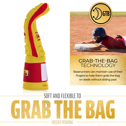 Franklin Sports MLB CFX PRT Sliding Mitt - Youth - Yellow + Red - image 5