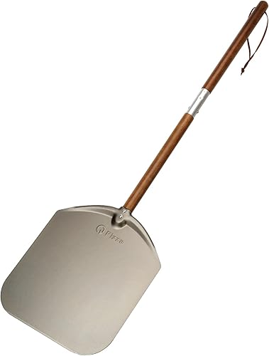 Miniatura 10 de Q Pizza Pala de aluminio para pizza, paleta de torneado de pizza de metal de 12 pulgadas para horno de parrilla, espátula de pizza para hornear pan,