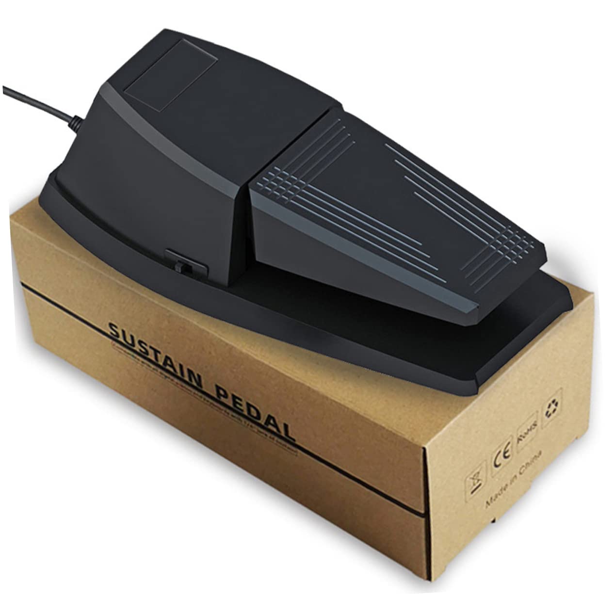 Pedale Sustain per Pianoforte Elettrico, Robusto e Silenzioso | Nero, Gomma Abs Resistente All'usura, Adatto a Pianoforte e Tastiera, Accessorio Risposta Precisa