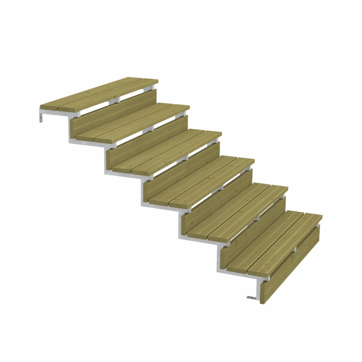 Set da 2 pezzi - Cosciale acciaio zincato – 6 gradini – H102cm-Vinuovo