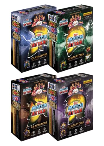 Topps UCC Match Attax 2025/26 - Boîte métallique Mega - contient les 4 boîtes métalliques Mega de la collection Match Attax 2025/26 - Centurions, Warriors,...