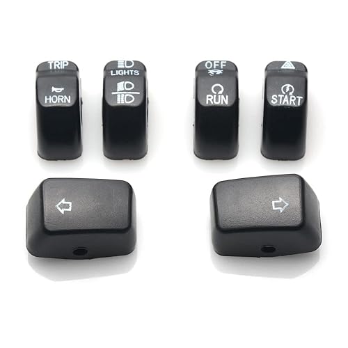 Kit de tapas de interruptor negras con control manual para Harley Sportster XL Dyna Softail 2014-2023