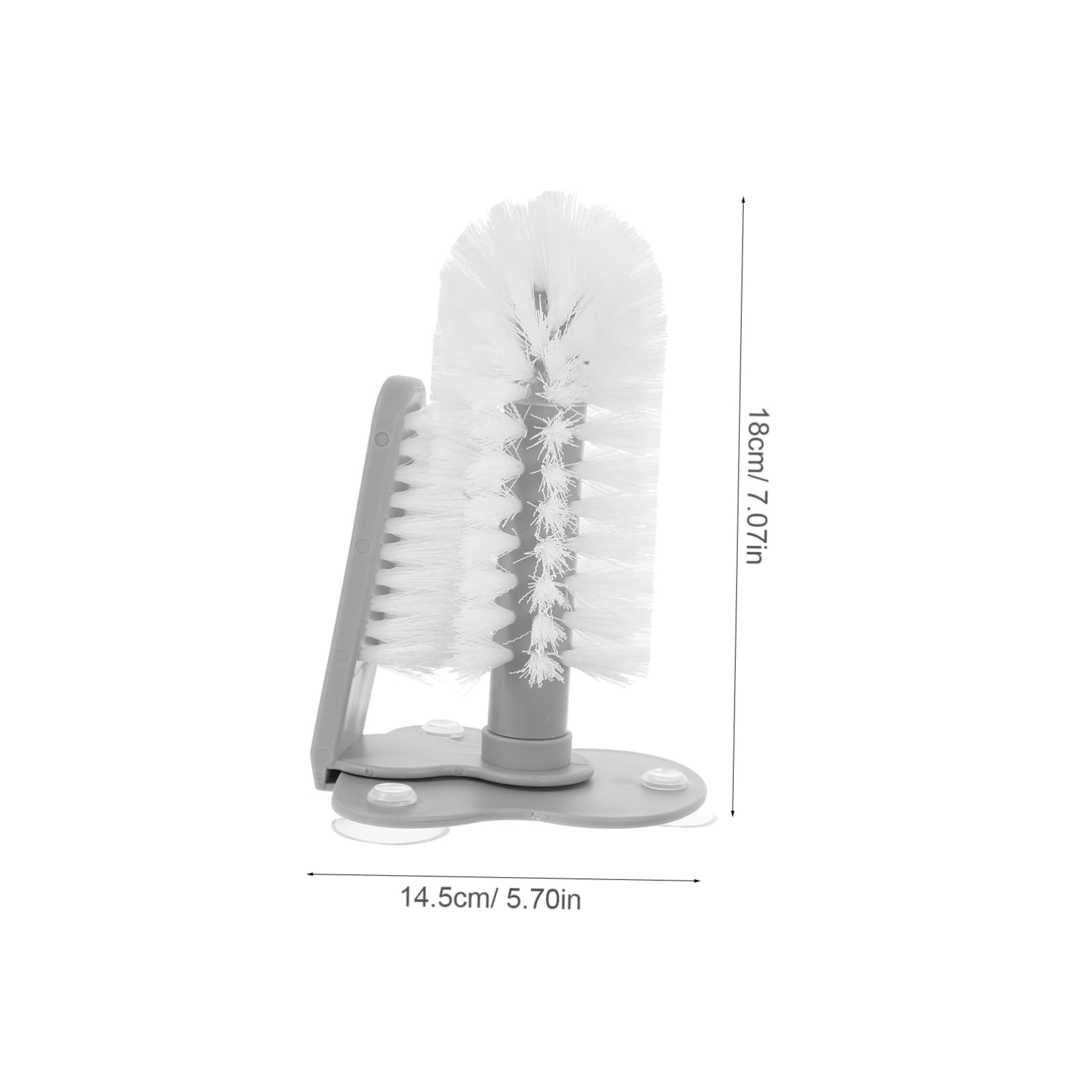 SOLUSTRE Suction Cup Cleaning Brush for Glasses and Cups Ergonomic Design Soft Bristles for Kitchen Use Effortless
