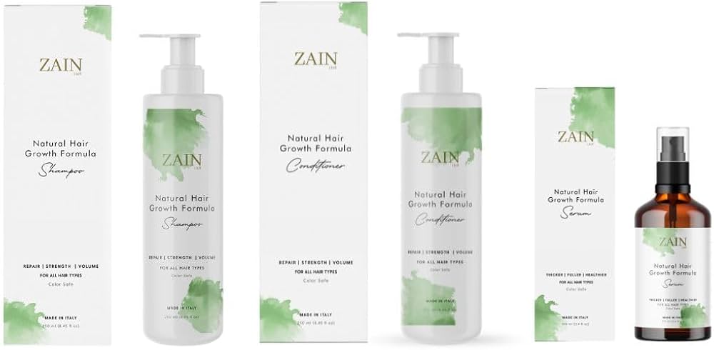 Amazon.com : ZAIN1 Natural Hair growth set of shampoo, conditioner