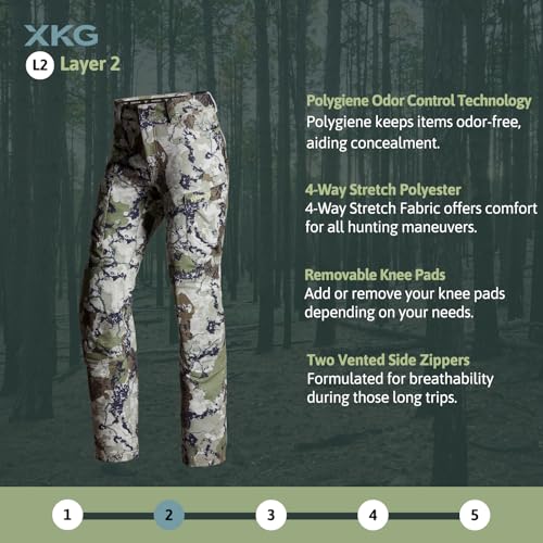 King's Camo Women's XKG Preacher Pant | Lightweight | 4-Way Stretch | Knee Pads | Hip Vents | Durable | Hunting Base Layer3