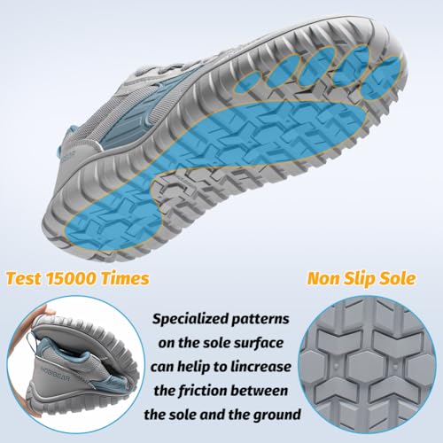 Image of HOBIBEAR Wide Barefoot Shoes for Womens Mens Minimalist Trail Running Hiking Sneakers Comfortable Lightweight