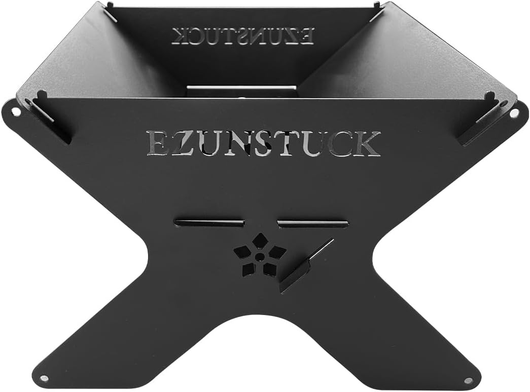 Camping Campfire Grill, Portable Folding Charcoal Grill (with Oxford Cloth Bag) Suitable for Camping, picnics, Campfire Parties, and Other Small and Medium-Sized Places -10 inches (XS- Rectangular)