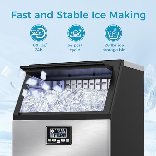 Máquina Comercial para Hacer Hielo de 100 lbs miniatura 2