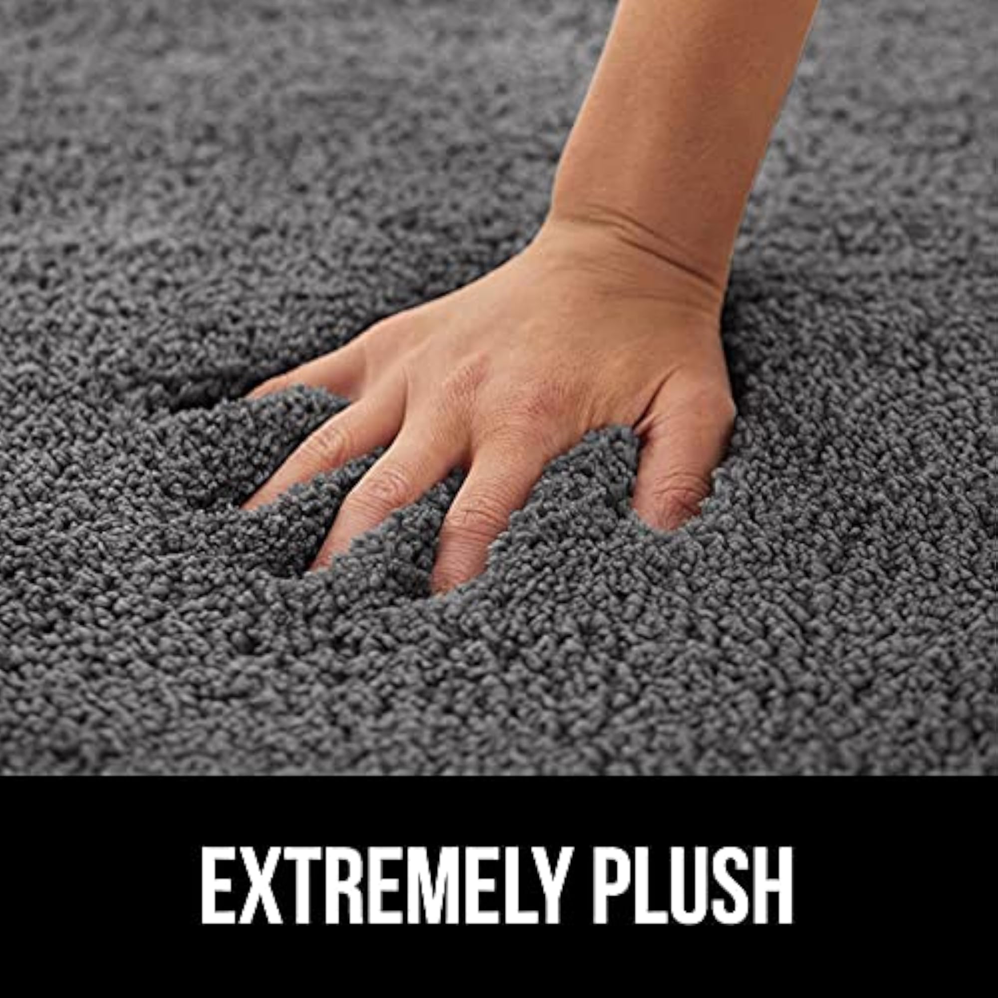 Anti-Slip Microfibre Bathmat, Dark Grey
