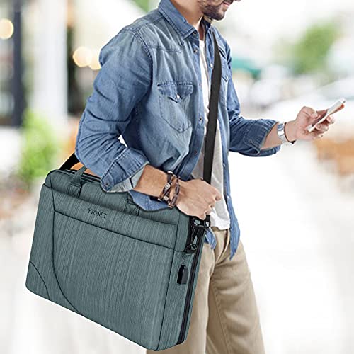 17 '' Laptop Bag, Mens Women Briefcase With Usb Port, Tsa Large Laptop Briefcase For Business Office Travel School, Water Resistant Computer Bag For Men With Strap Fits Up To 17.3 In Laptops Notebook #TOP6