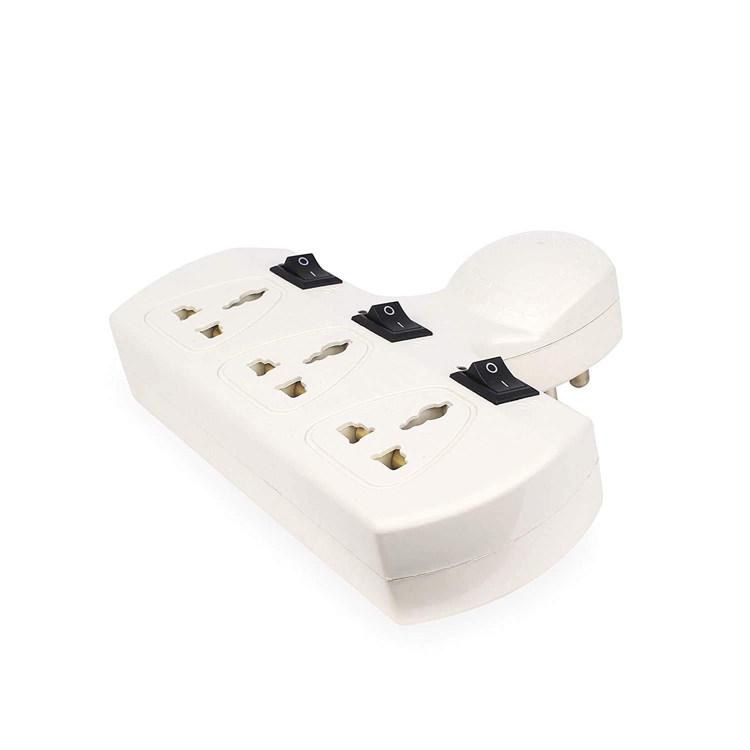 AMBERT| 3-Switch 3-Socket multiplug Direct plugin Board with Surge Protection Universal Socket — Amazon image 3