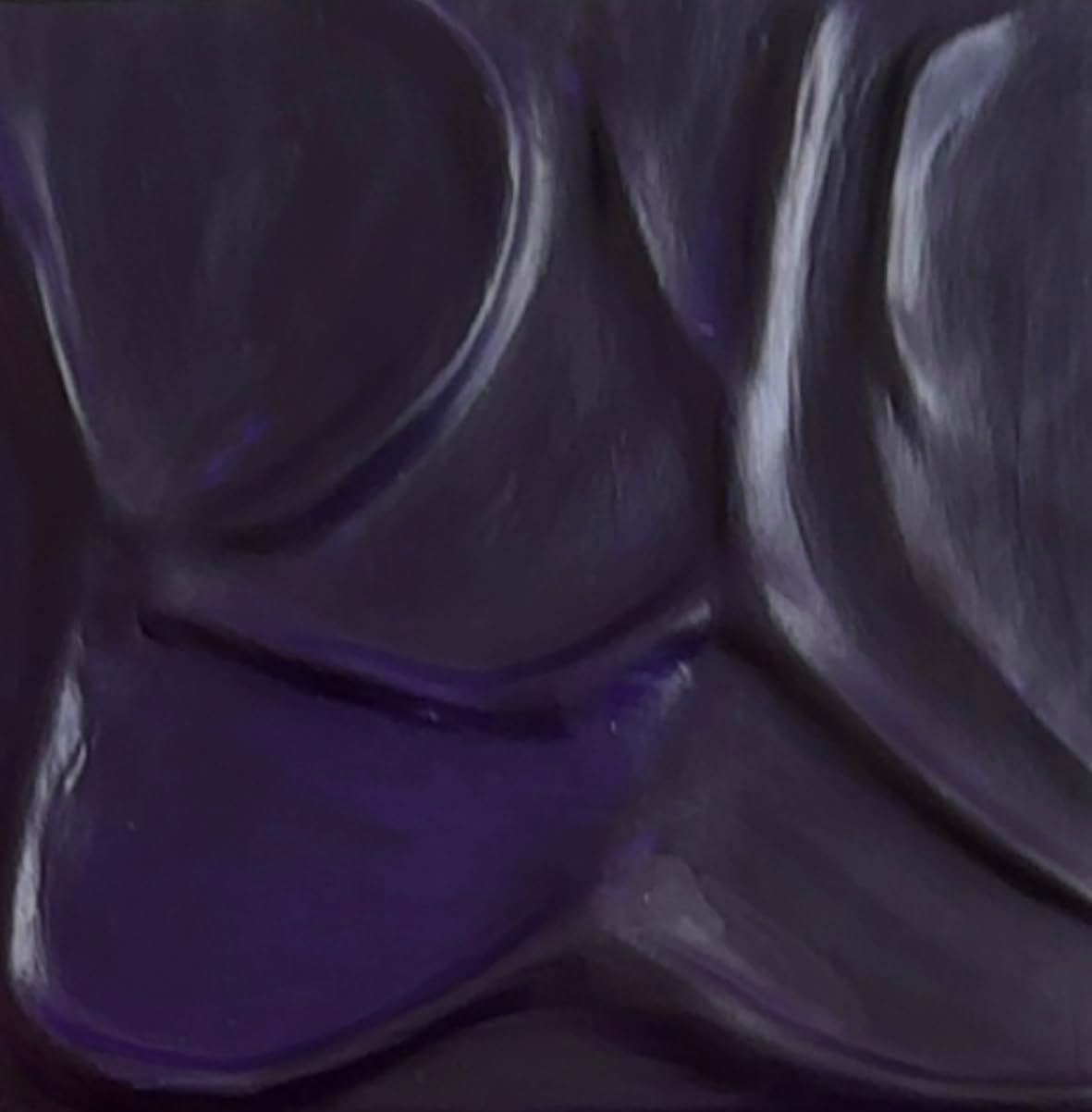 Plum| 3D Plaster Relief Wall Sculpture Tiles | Acrylic, MDF Wood, Mixed Media, Abstract, Modern Design, Mix and Match (Dark Plum)