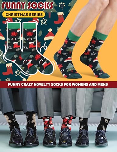 Image of MOGGEI Funny Socks for Men Women Fun Cozy Crazy Novelty Fashion Breathable Printed Cotton Boot Socks