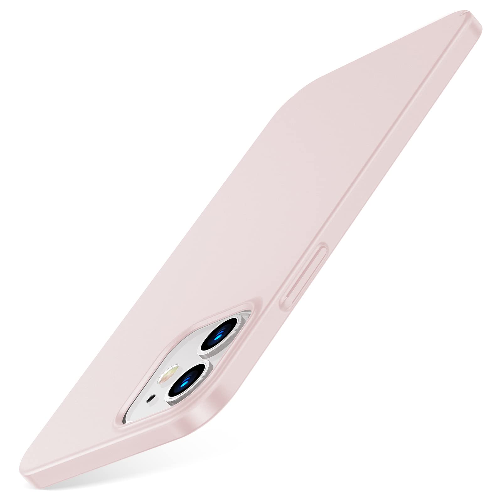 TORRAS [3in1 Slimmest Protective iPhone 12 Case iPhone 12 PRO Case Cover [1 Ultra Thin Case+2 * 9H Screen Protector] Fully Protective Hard Matte Slim iPhone 12 Phone Case and Screen Protector-Pink