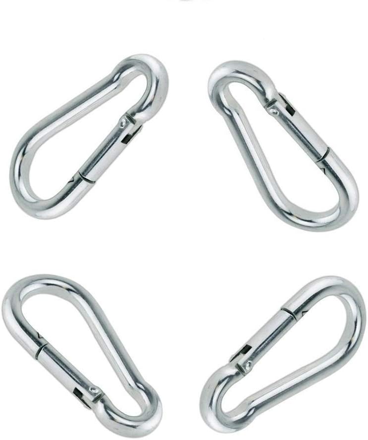 ❤ Crаzу Dеаlѕ Mydio Set of 4 Silver Spring Snap Hook Stainless Steel 304 Clip Keychain