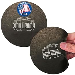 JAR HEADS Rubber Jar Opener Gripper Pad 2 Pack - Thick 5 Inch Grippers for Opening Jars Made in the USA - Jar Opener for Weak Hands & Seniors with Arthritis