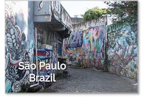Graffiti in Sao Paulo, Brazil City Fridge Magnet