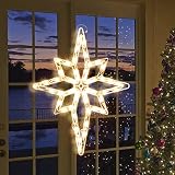 XMASLAND 19 Inch Christmas Window Silhouette Lights Decorations, 50L Christmas Sculpture,Including:Bethlehem Star x1