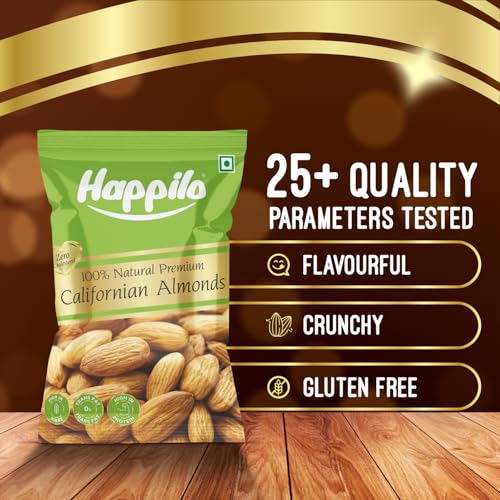 Image of Happilo Natural Premium California Almonds 35g | Quality Badam Giri | High in Fiber & Boost Immunity | Real Nuts | Whole Natural Badam