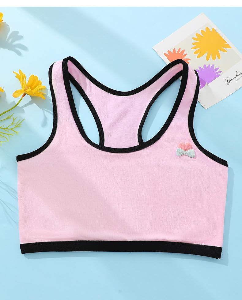 Girls Training Bra Cotton Bralette Seamless Cami Sports Vest3