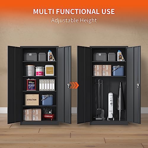 Image of Metal Storage Cabinet for Garage, Tool Cabinet, Utility Cabinet